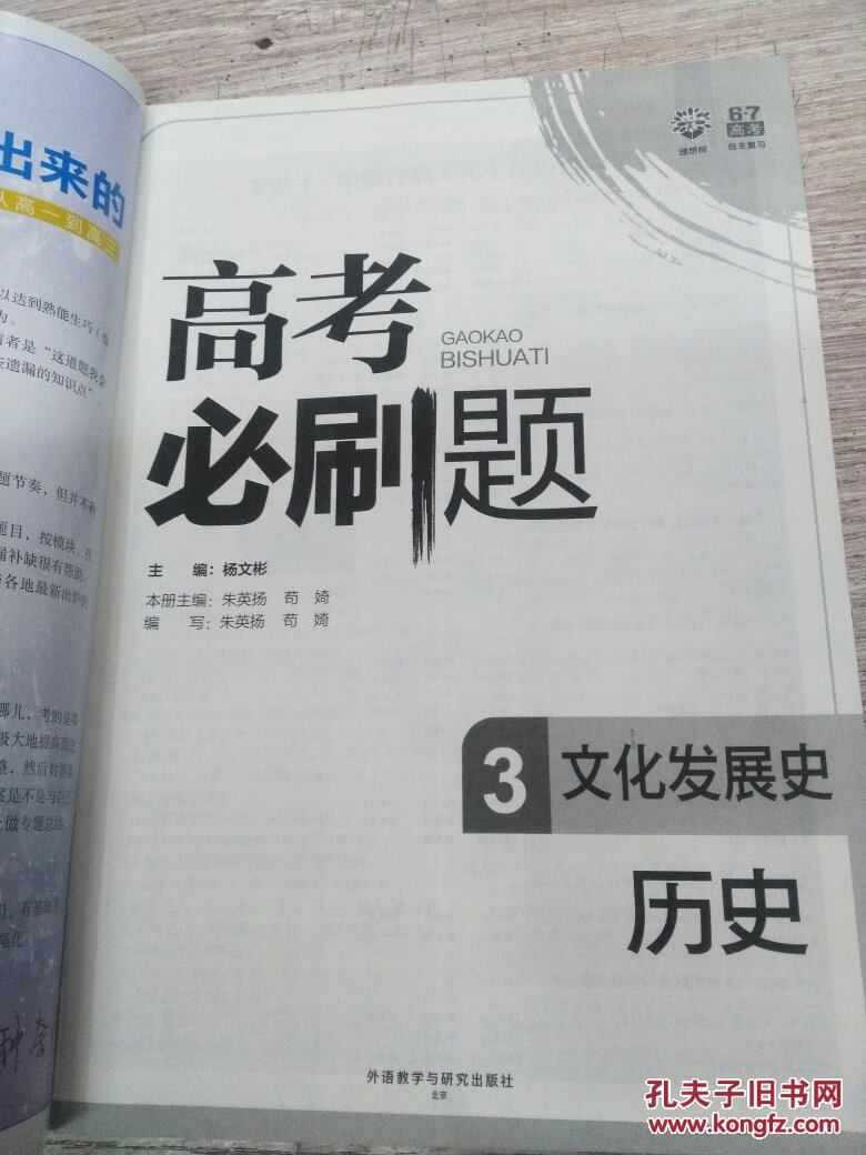 理想树高考必刷题历史3文化发展史a192