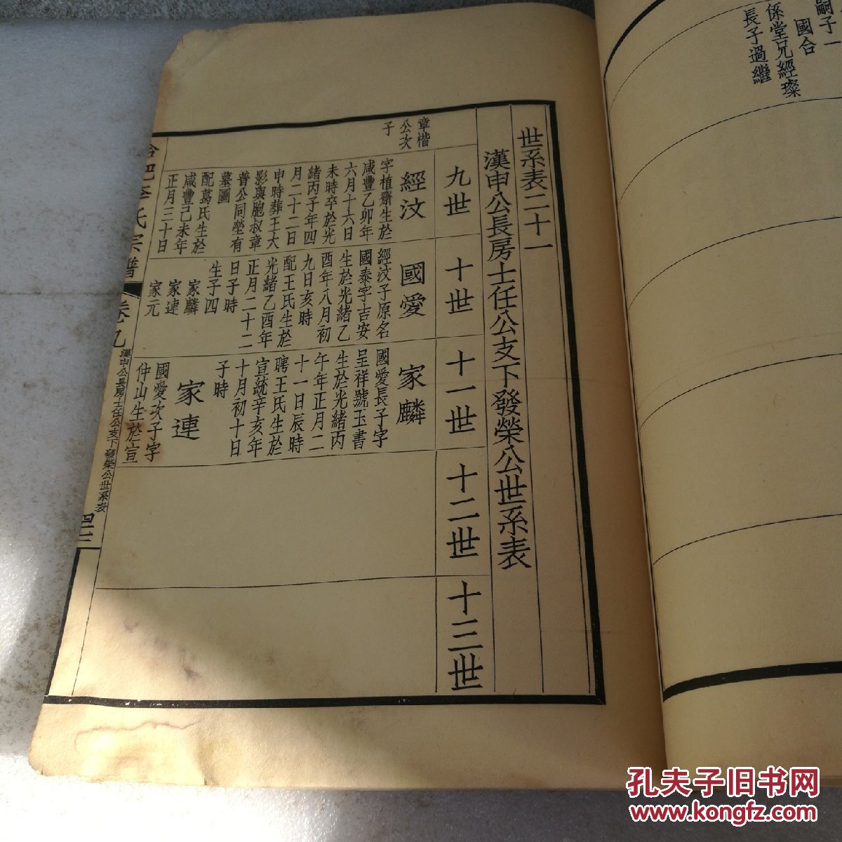 合肥李氏宗谱〈第五修订本,1925年编印,谭泽闿题写书名并铃印谭泽闿.