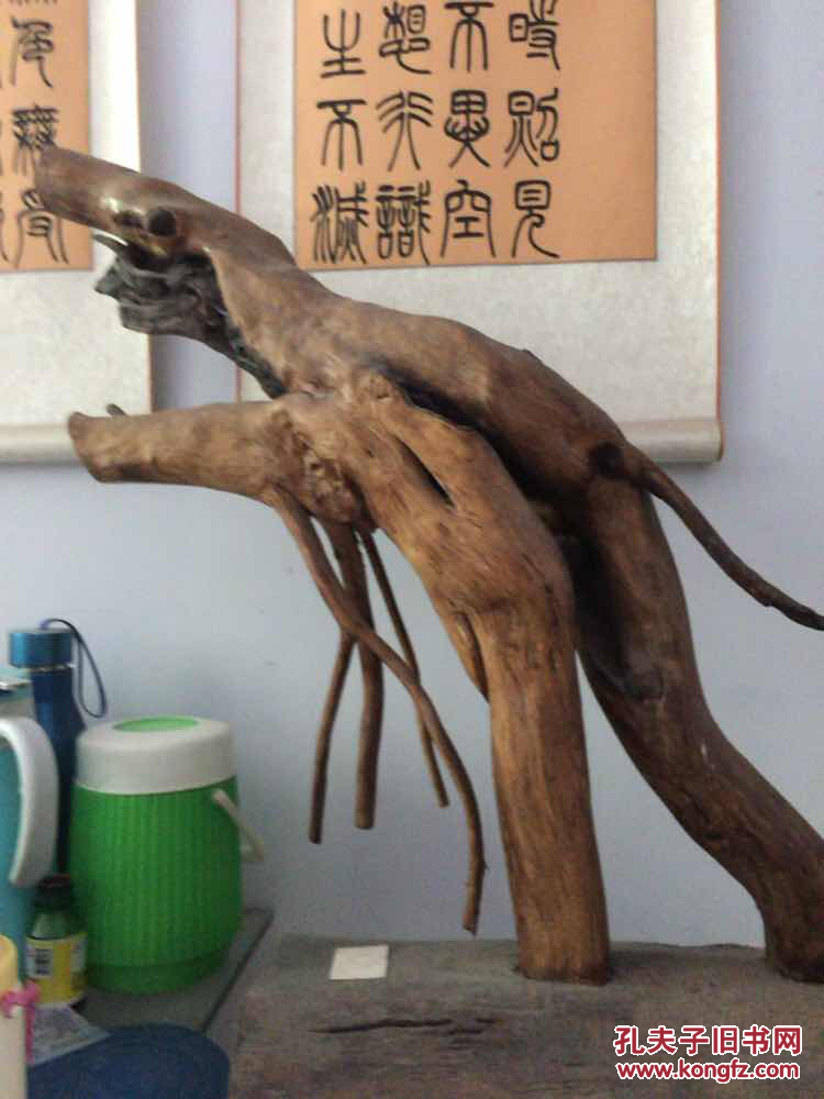 千年柘木根雕——象鳄