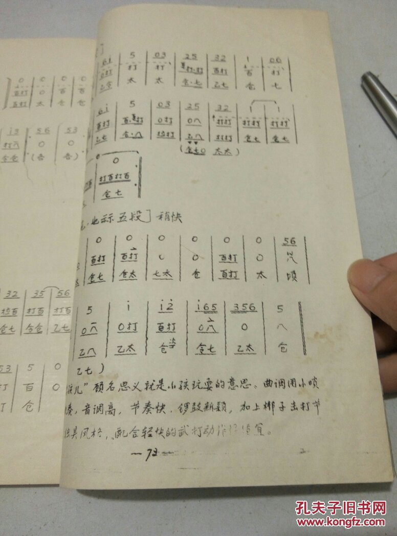 油印京剧常用锣鼓经