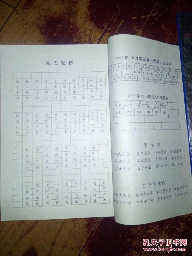 许良朱氏家谱西祠16开河南省博爱县