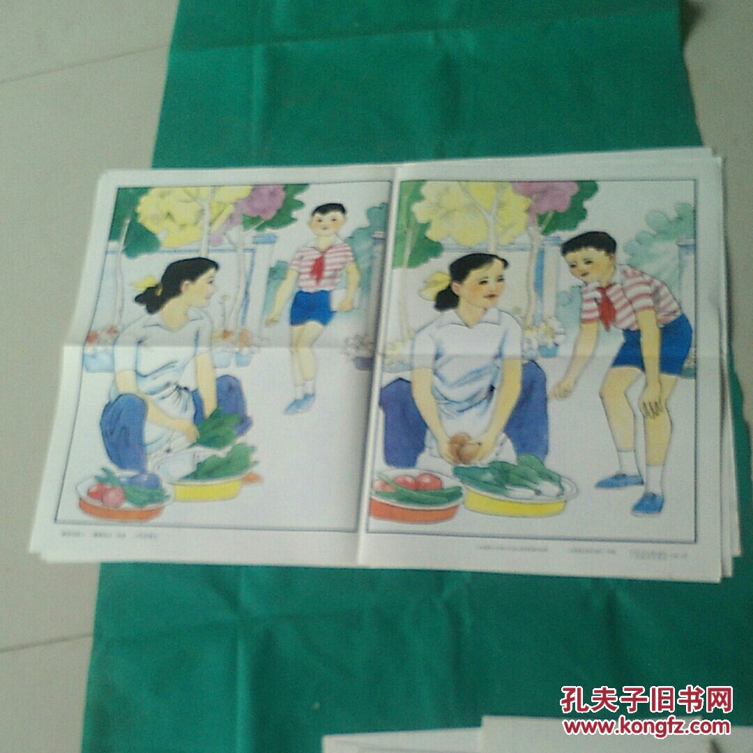 义务教育五年制小学 语文 第四册 教学挂图 【彩图21幅全】
