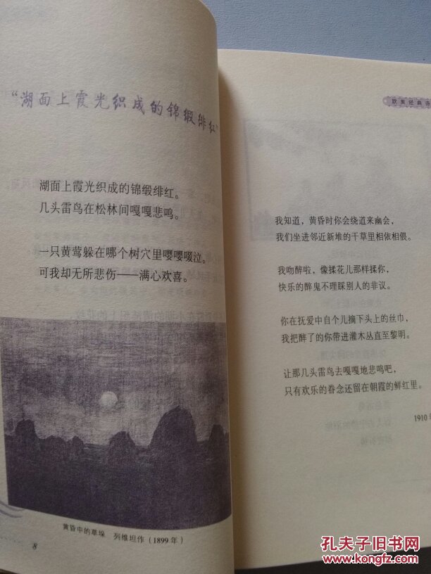 欧美经典诗画廊·俄罗斯卷:普希金诗画集/叶赛宁诗画集/莱蒙托夫诗