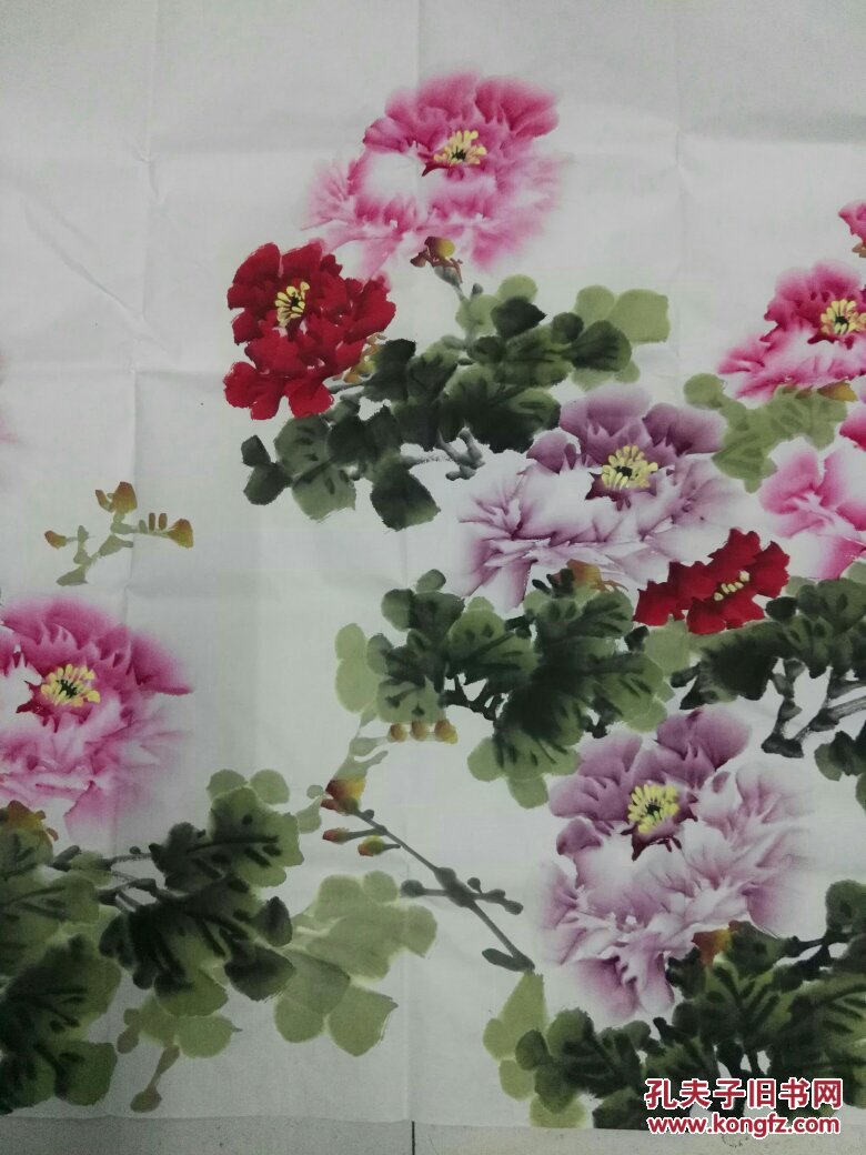 洛阳牡丹画家郭肖伟6尺牡丹画一张:富贵满堂,名家力作