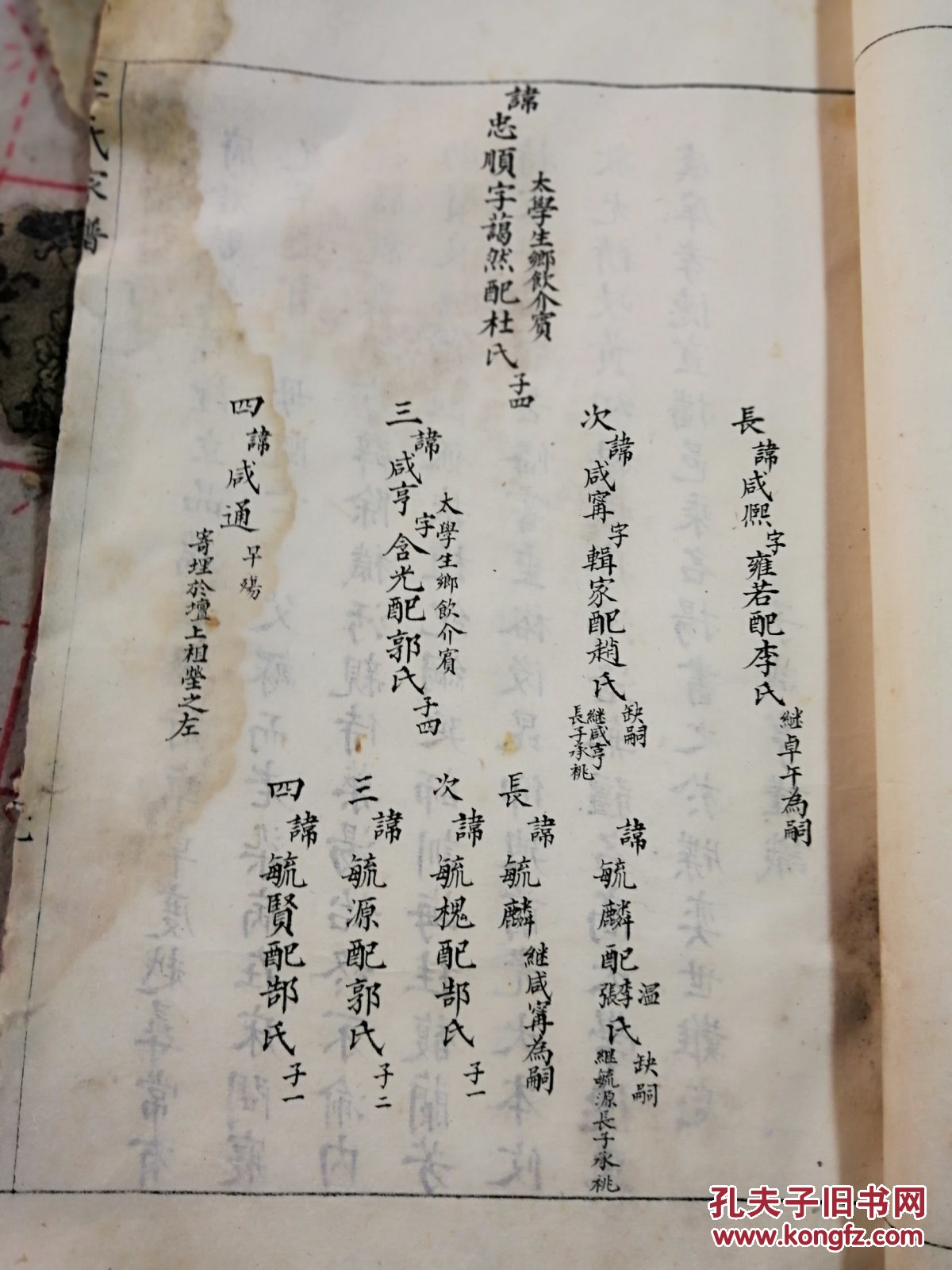 怪怪,手抄本(王氏家谱)大本