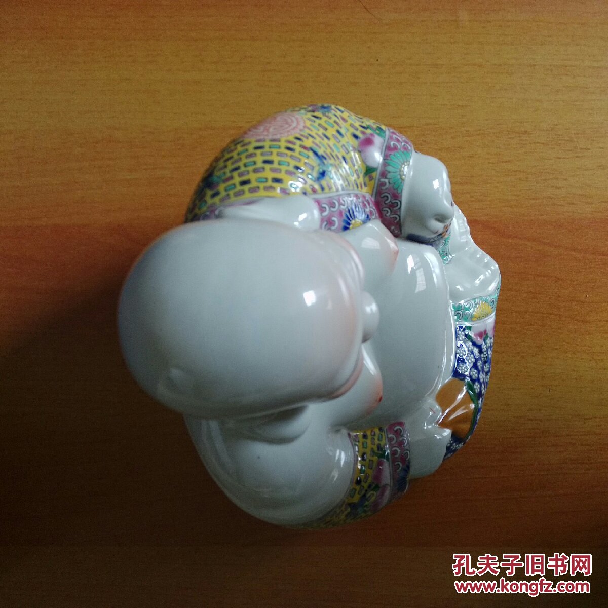 民国粉彩大肚罗汉大肚和尚曾龙升款非常非常漂亮的人物雕塑瓷
