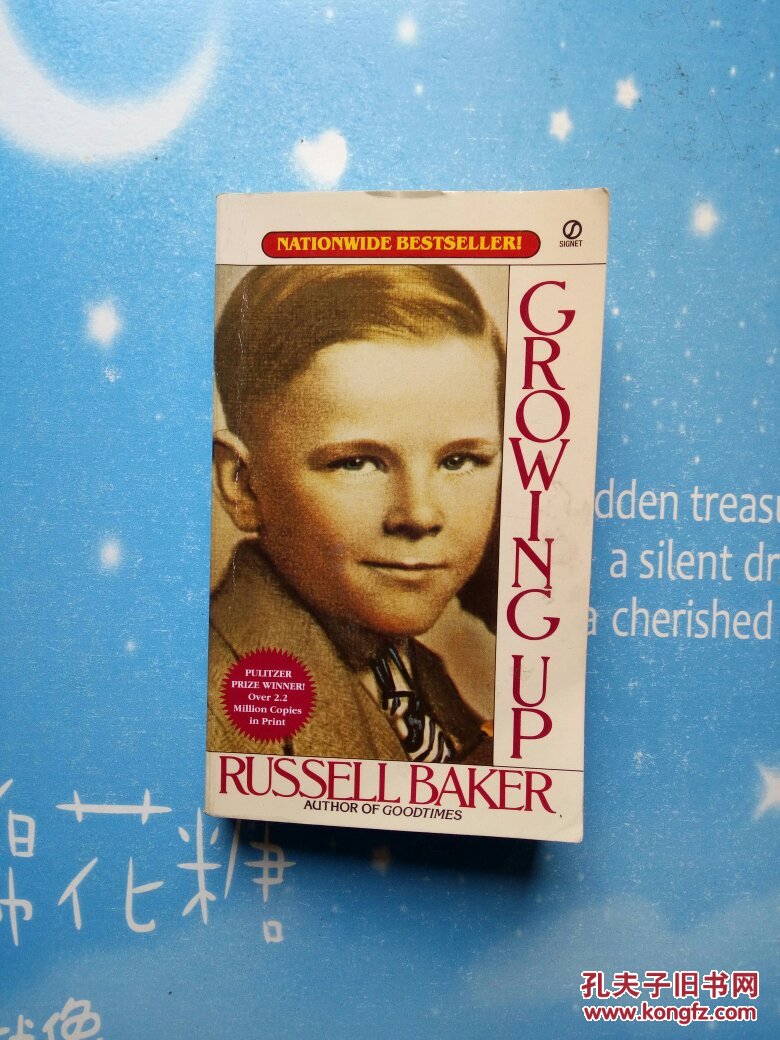 RussellBaker,kurtrussell growing up russell baker(拉塞尔贝克成长)【纸张自然泛黄(如图)】