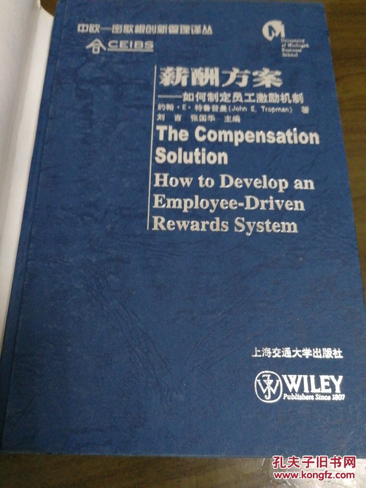 薪酬方案--如何制定员工激励机制 20开精装 DW