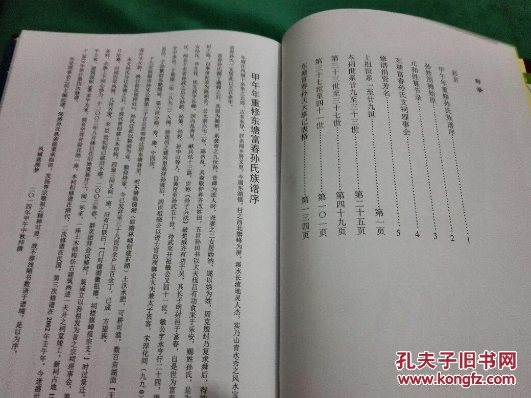 孙氏支祠族谱