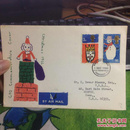 1966年圣诞节纪念外国信封，20180319