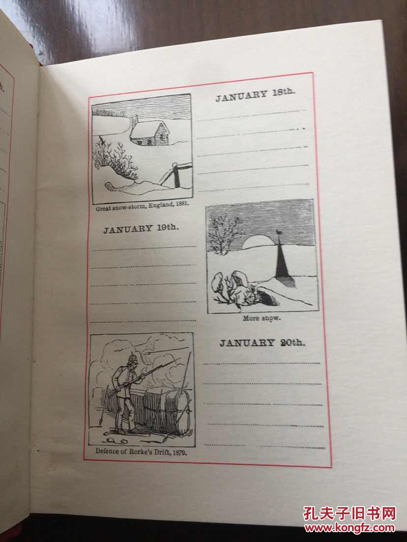 约70年代外文精装日记本my diary engravings by edmund evans