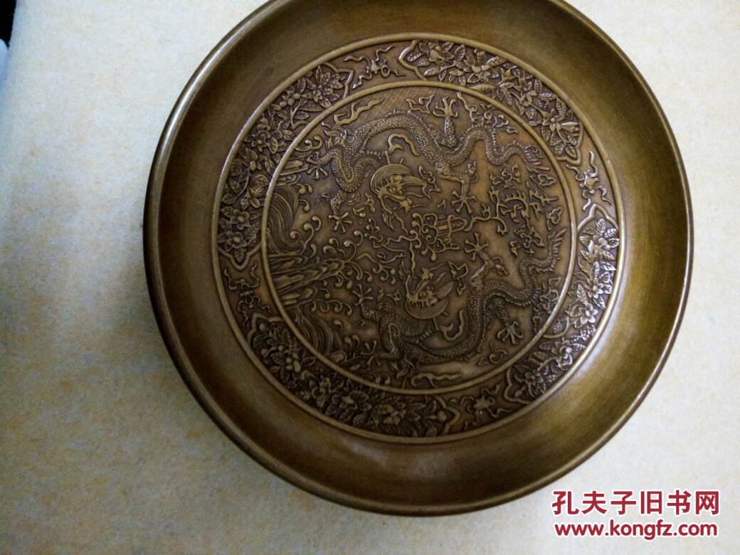 传世老铜盘子