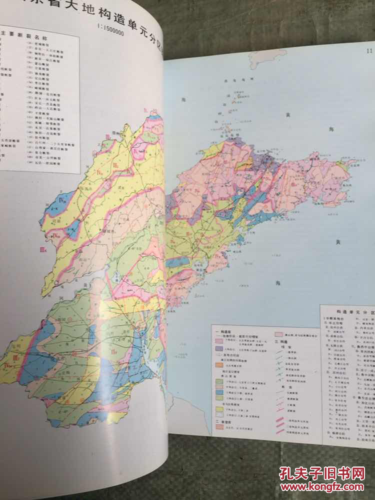 山东省环境地质图集(精装大8开仅印1000册) 包邮