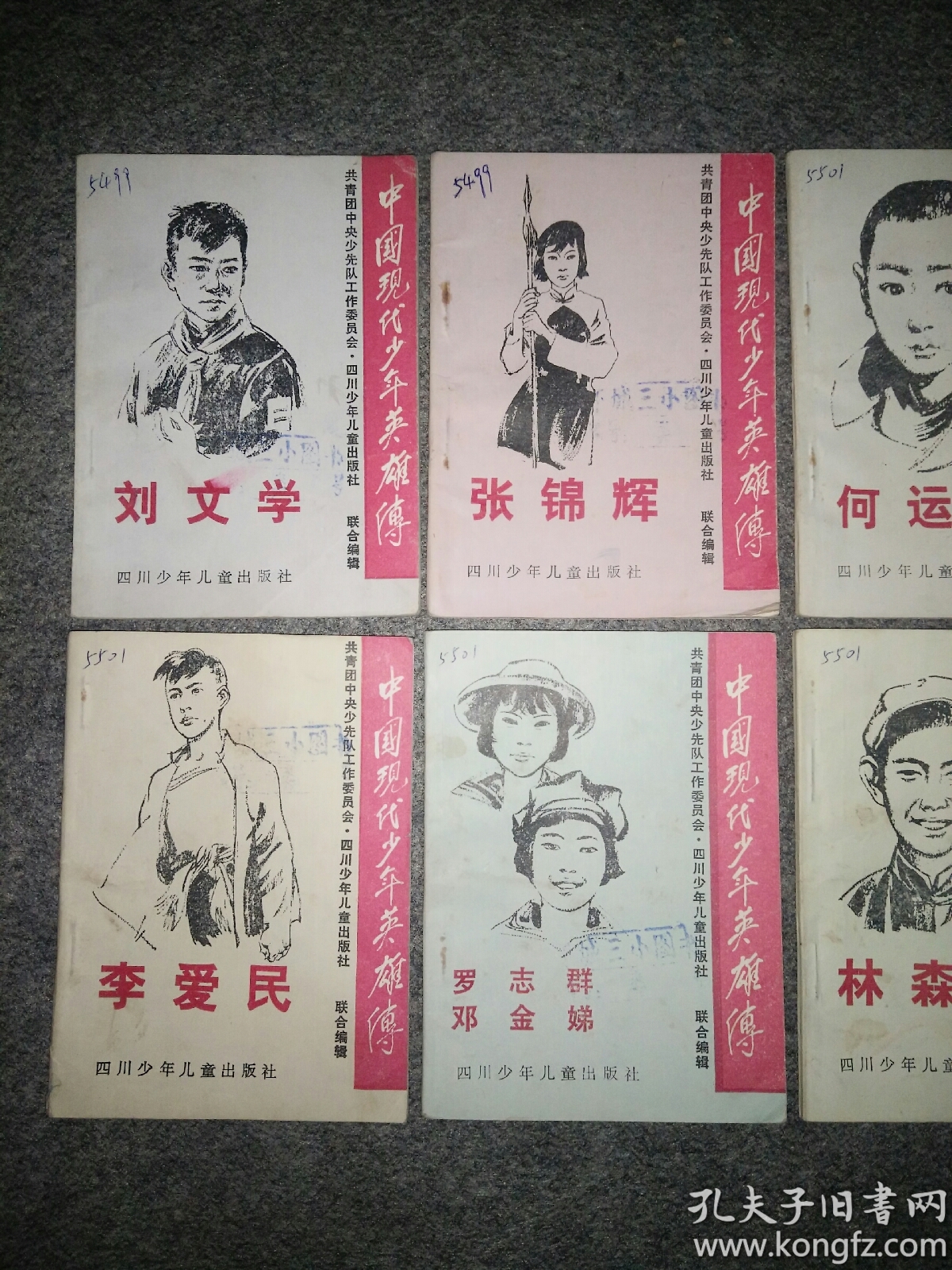 《中国现代少年英雄传》10册全,原函套.