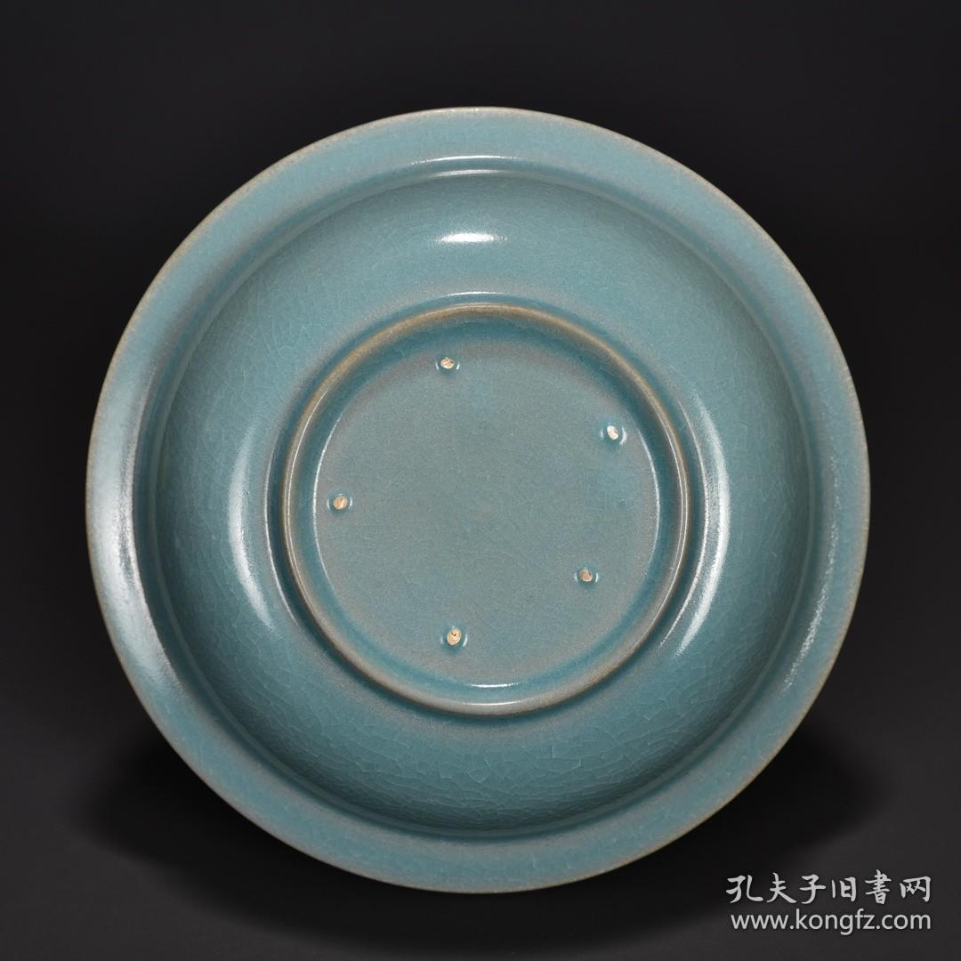 北宋清凉寺汝官窑天青釉花口洗