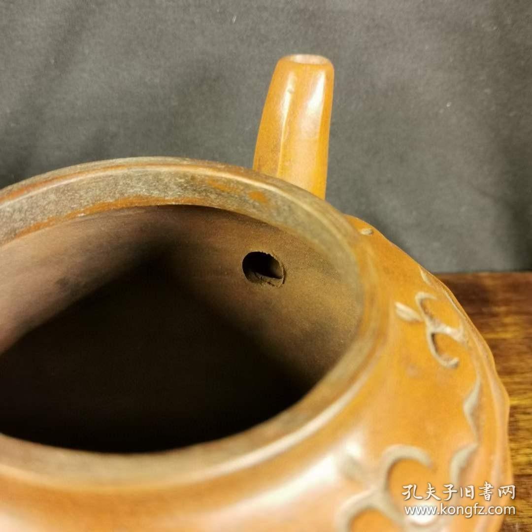 旧藏名家陈子畦大师纯手工制作老紫砂壶保存完整出水流畅断水利落砂质