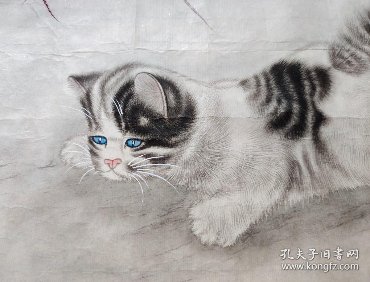 佚名工笔猫咪尺寸60x6001