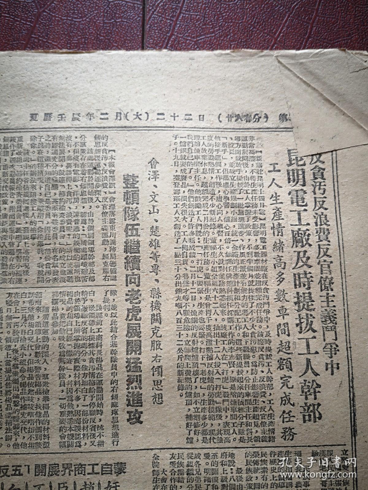 文山杨品楚雄胡文藻杨瑞华),潘允仙《在五反运动中我受到了教育》,美
