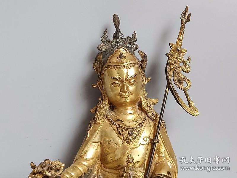 乡下收的明代老铜鎏金佛像1