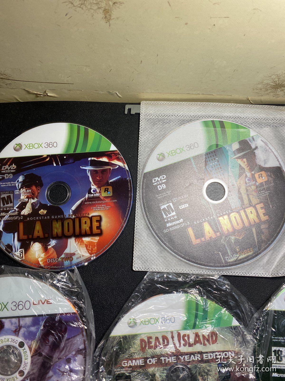 游戏xbox360游戏光盘黑色洛城lanoire空中冲突太平洋航母airconflicts