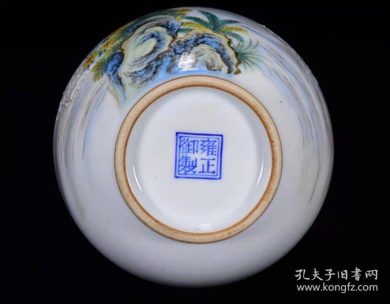 清雍正御制珐琅彩花鸟纹长颈瓶189厘米