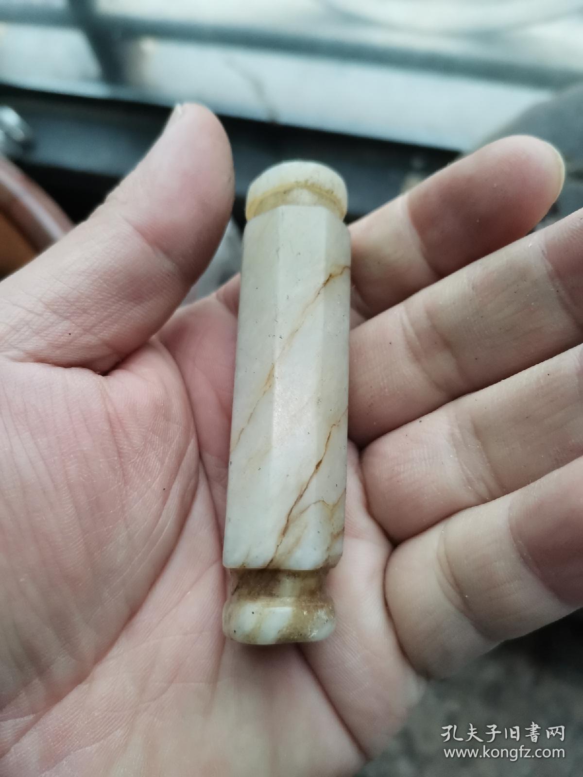 清代白玉玉翎管料工双绝非富即贵约8厘米