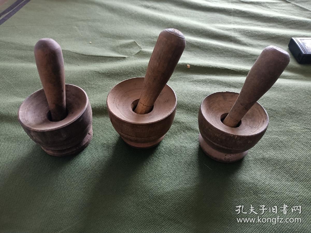 民国时期的老物件中医药器具(木质捣药罐)古玩杂项民俗收藏