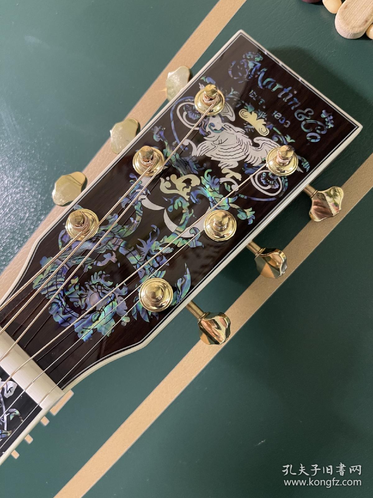 马丁d100纯手工制作高端复刻全单木吉他martind100