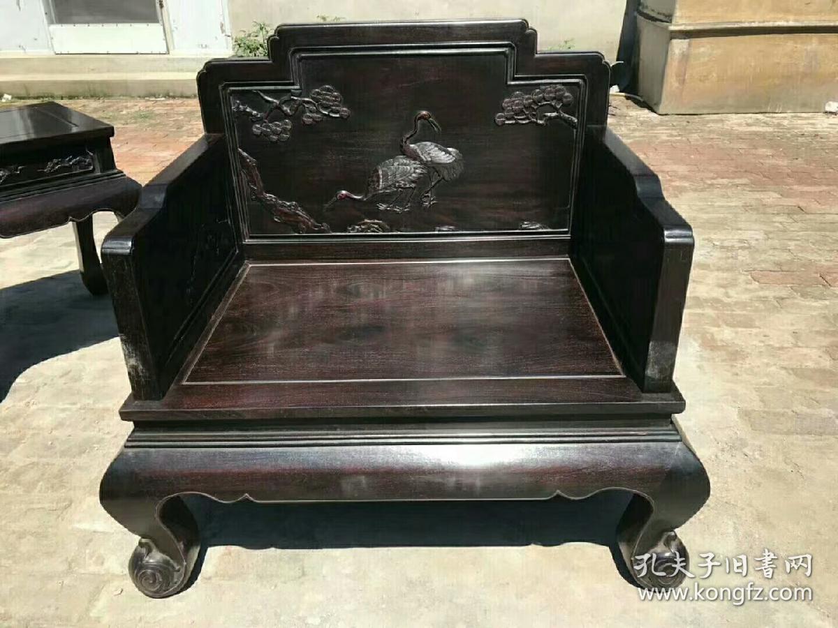 明清家具小叶紫檀沙发六件套古董传世清老紫檀家具
