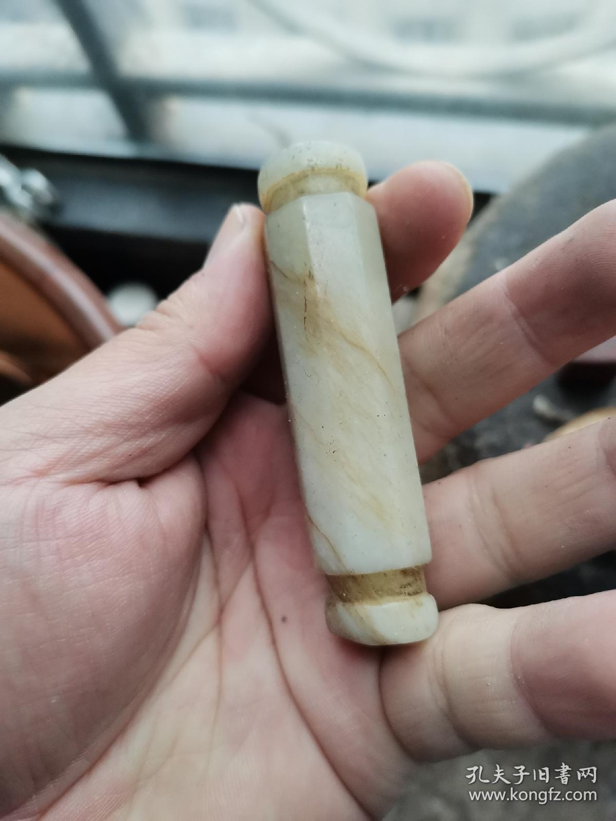 清代白玉玉翎管料工双绝非富即贵约8厘米