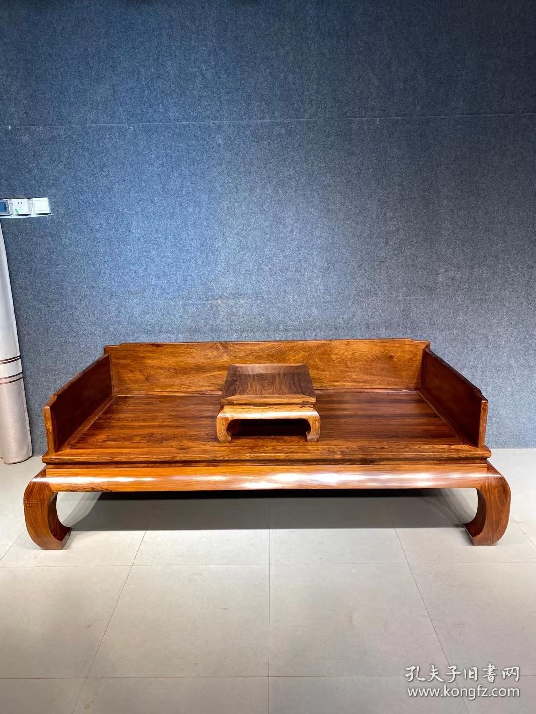 清代海南黄花梨罗汉床古董传世木器老黄花梨家具