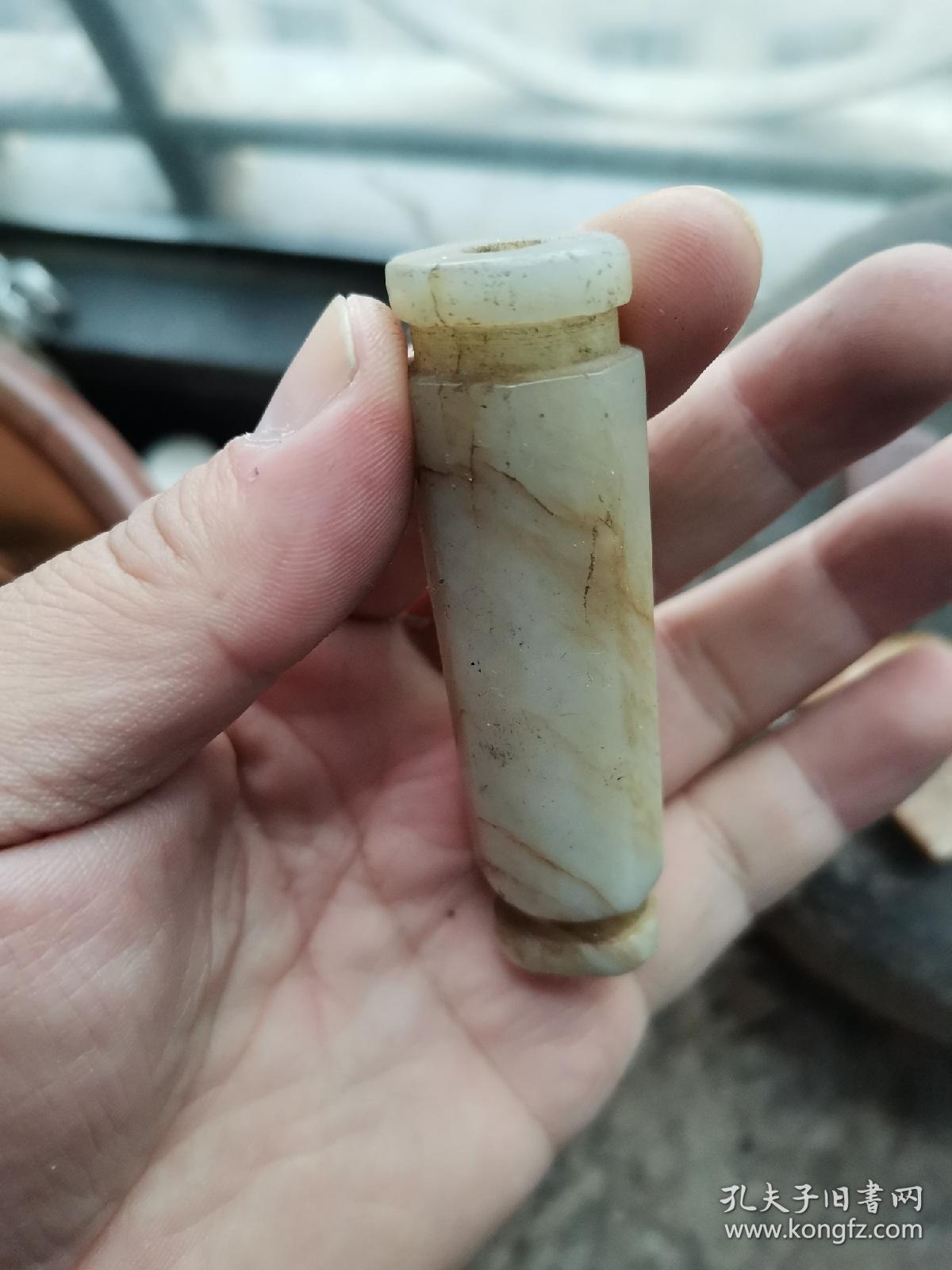 清代白玉玉翎管料工双绝非富即贵约8厘米