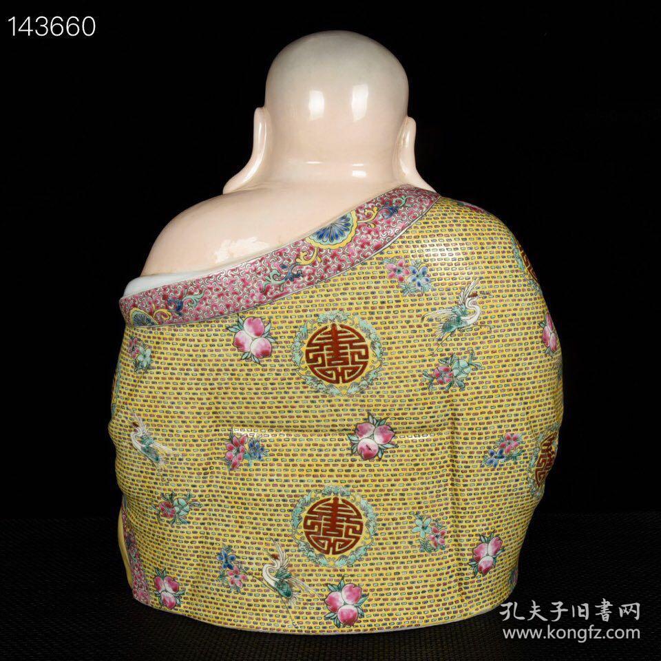民国时期曾龙升造粉彩佛古董收藏瓷器