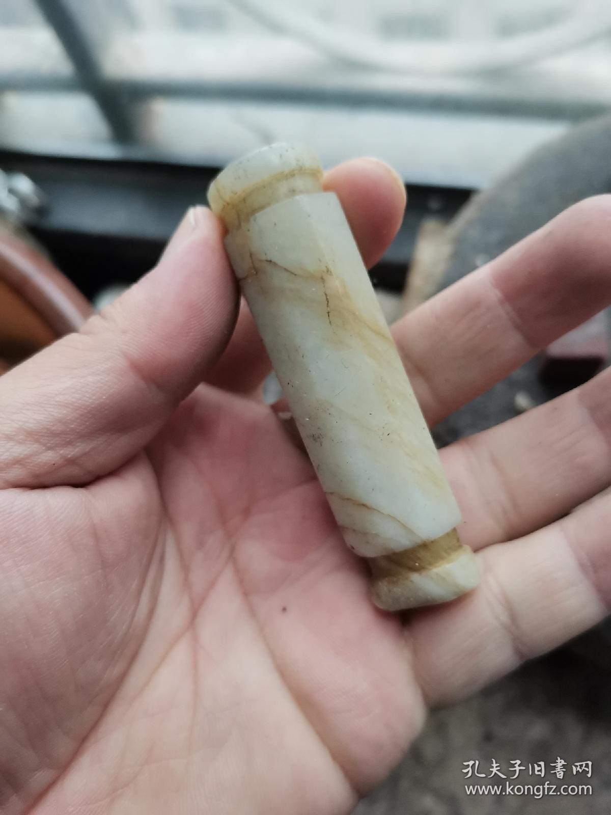 清代白玉玉翎管料工双绝非富即贵约8厘米