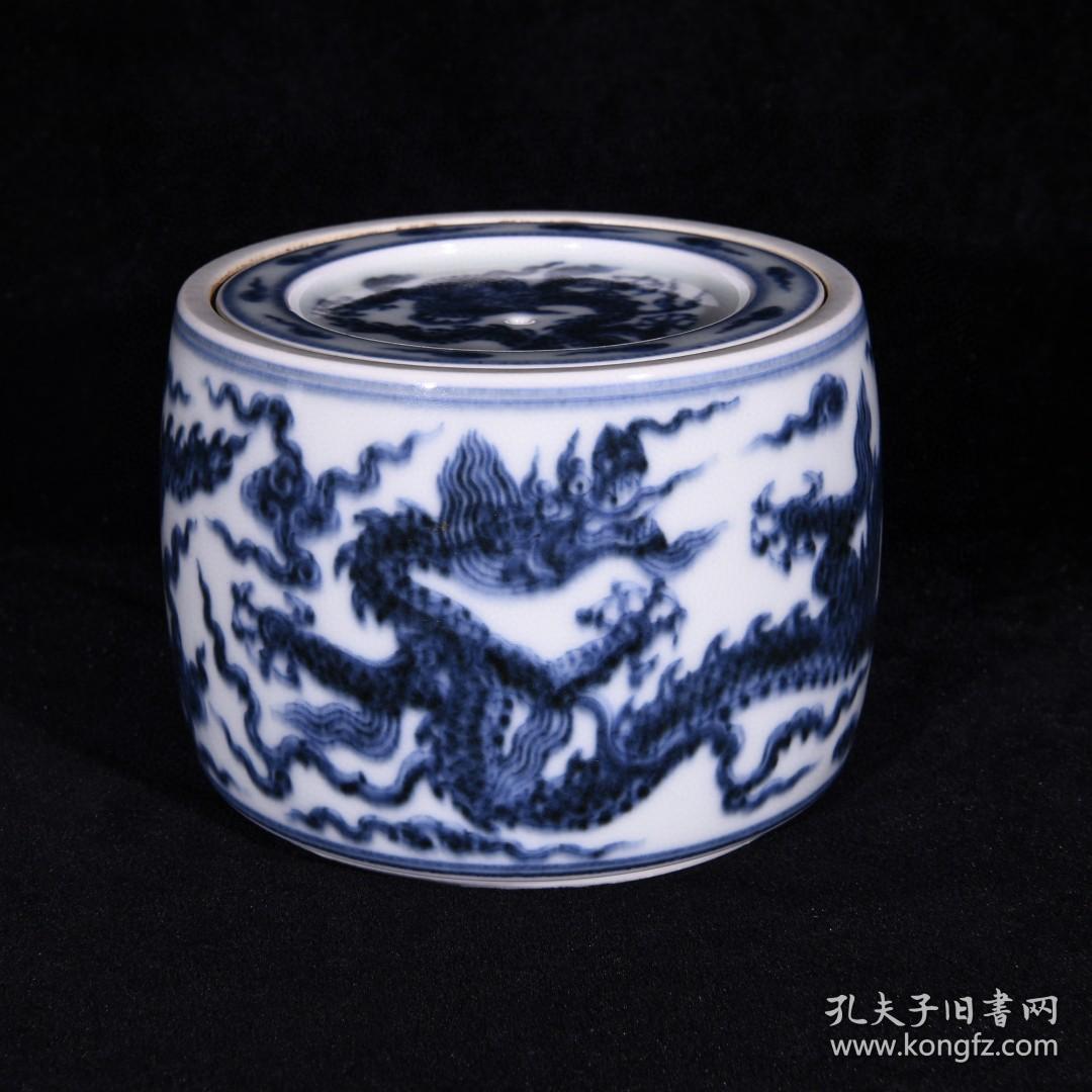 明宣德青花云龙纹蛐蛐罐高9814厘米