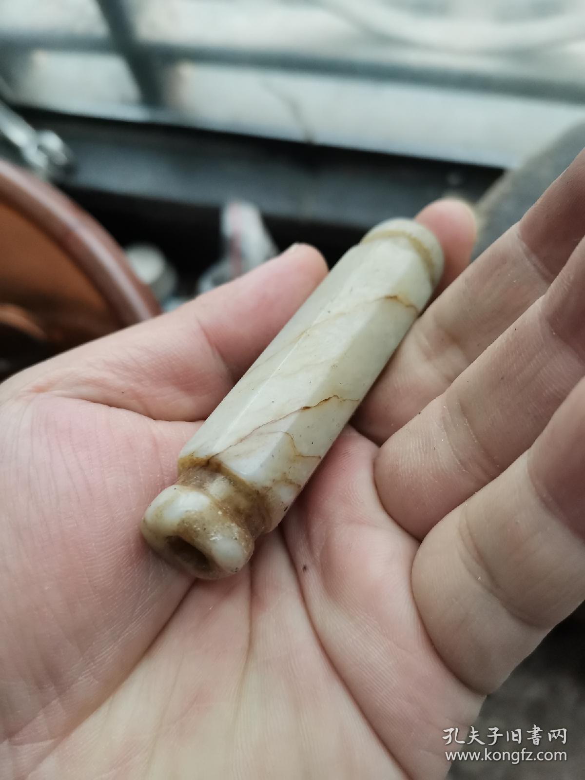 清代白玉玉翎管料工双绝非富即贵约8厘米