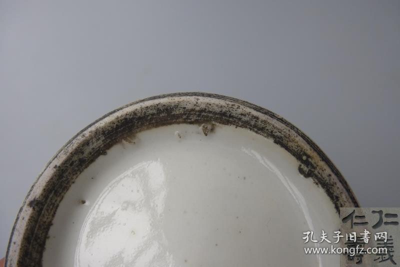 全品民国文房老瓷器 保真印花水盂水呈 古陶瓷 古物古玩文物包老