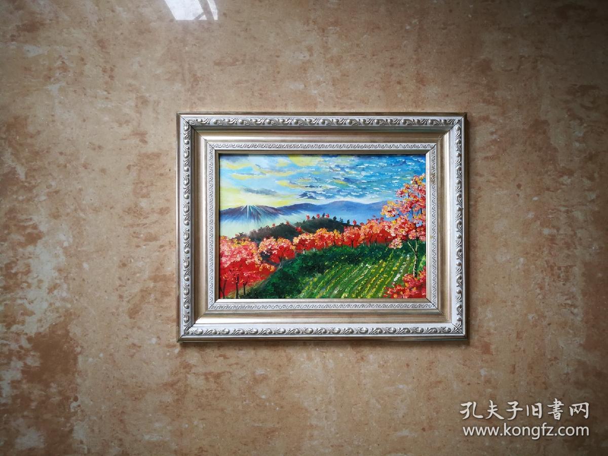 纯手绘纯手工风景油画装饰画挂画上墙挂墙欧式美式现代时尚简约工艺品