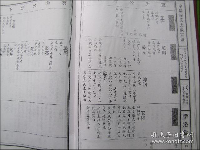 家谱.族谱:中华程氏大成宗谱(湖北大冶县杨岭庄)胜六公派下伯子世系