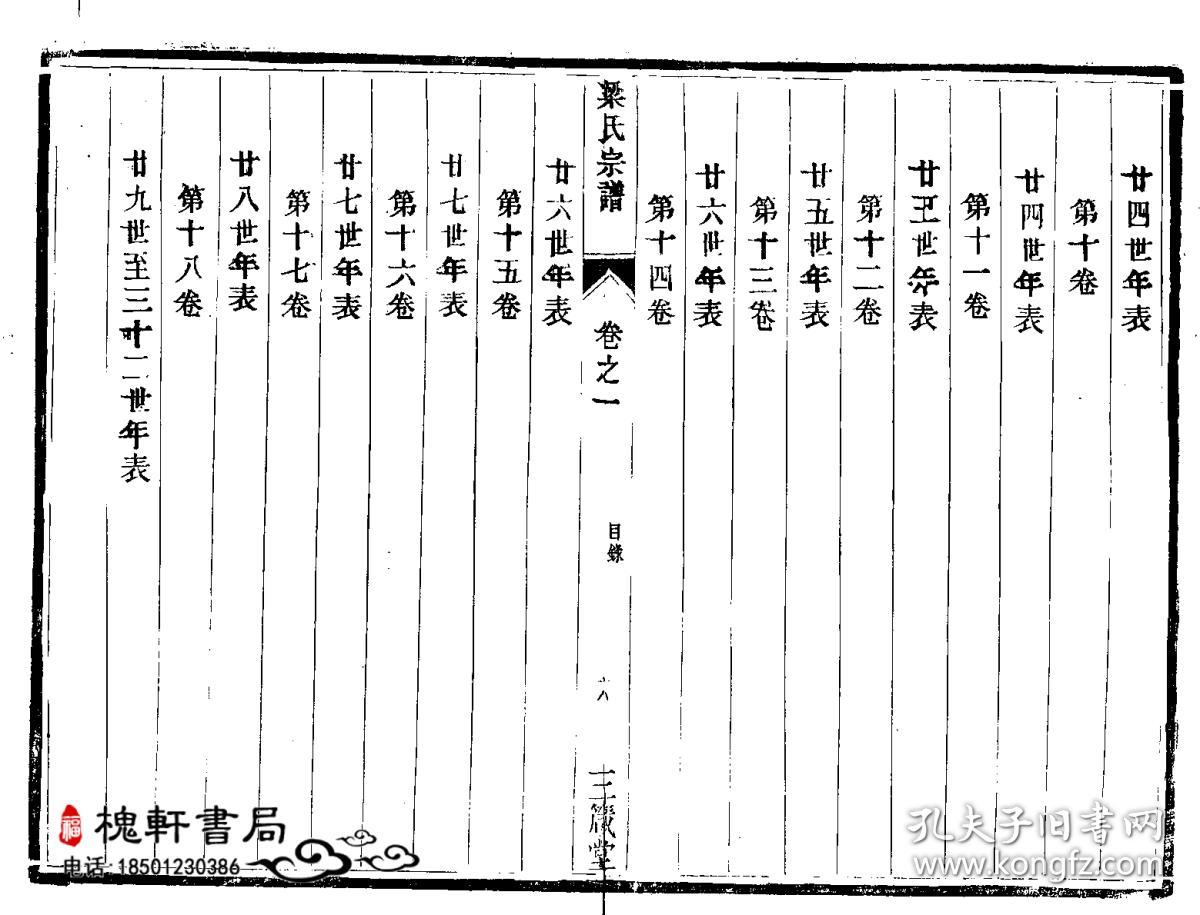 【复印件】维扬江都梁氏第八次统修族谱