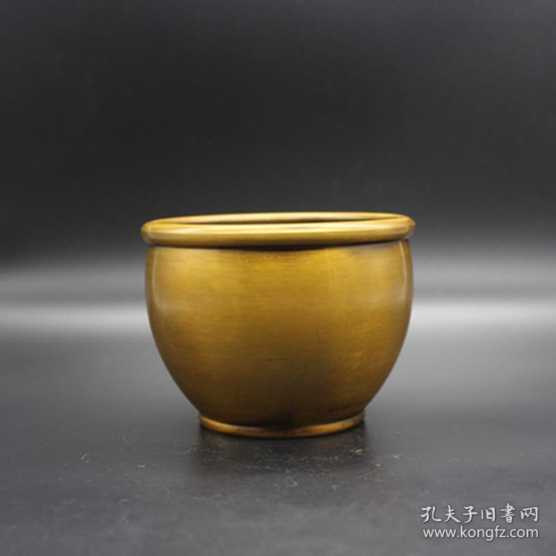 古玩杂项收藏仿古铜缸招财进宝缸聚财缸工艺品影视道具