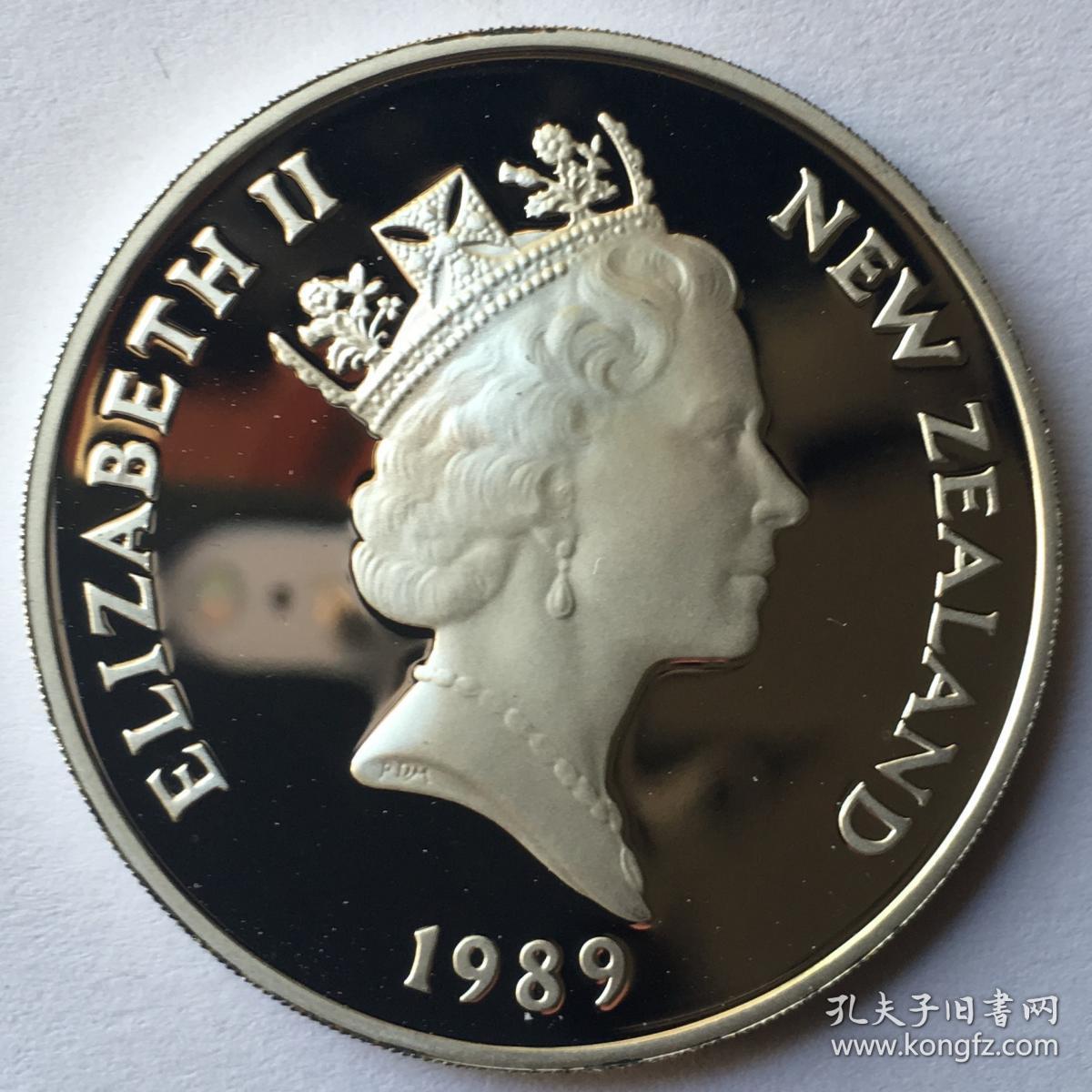 proof 新西兰1989年1元英联邦运动会银币精制币纪念币
