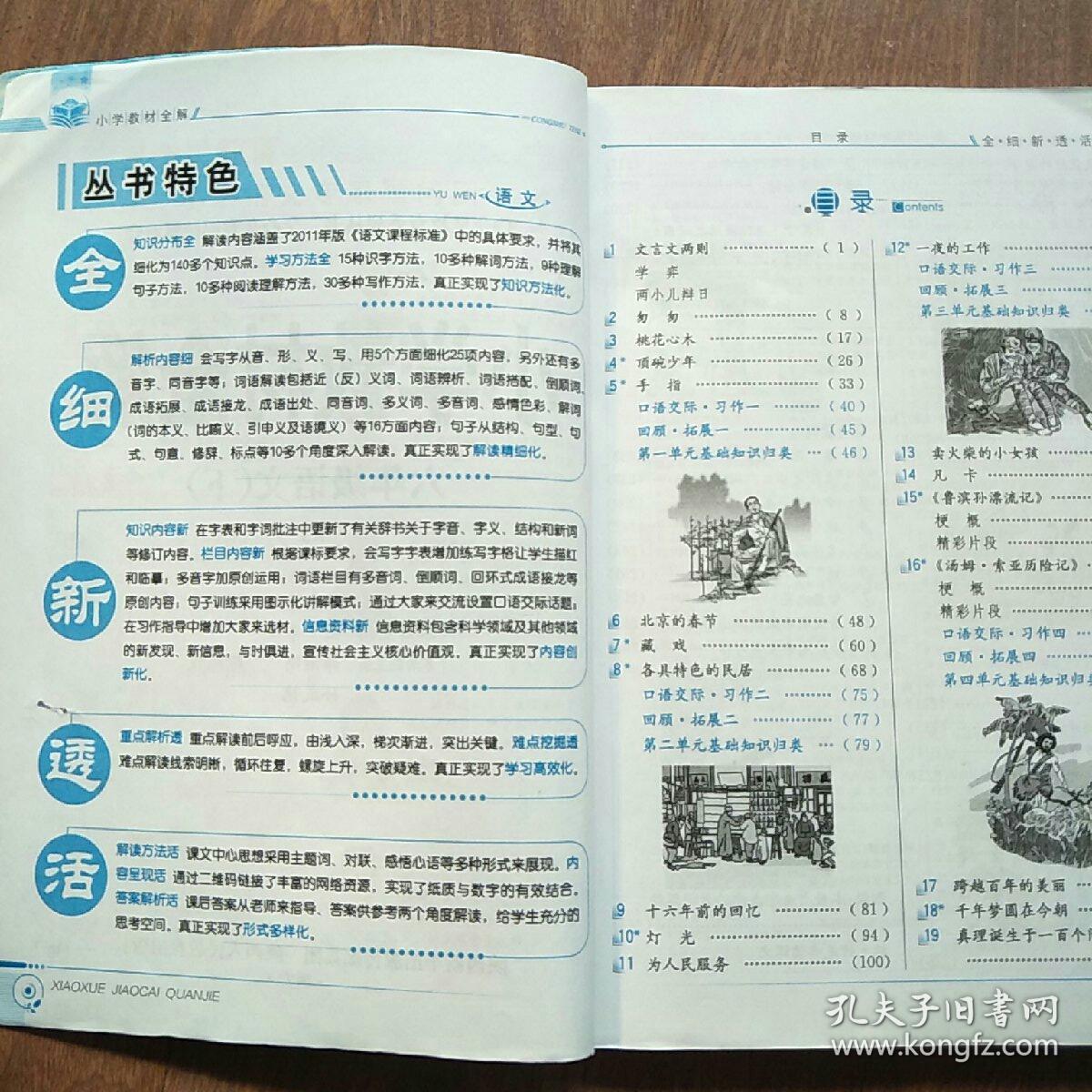 小学教材全解 六年级语文(下)天津专用