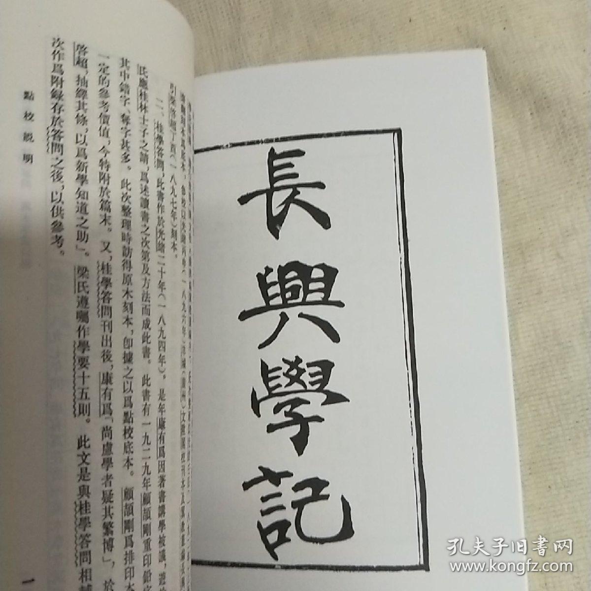 康有为学术著作选:长兴学记,桂学问答,万木草堂口说(繁体竖排版)