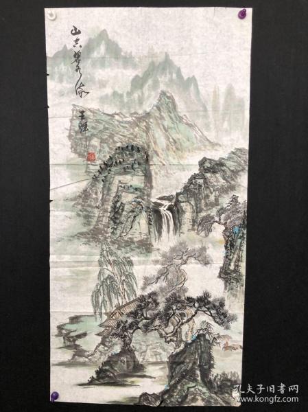 117河南画家王晖老师精品三尺整张山水软片王晖,原名王霄辉,河南新乡