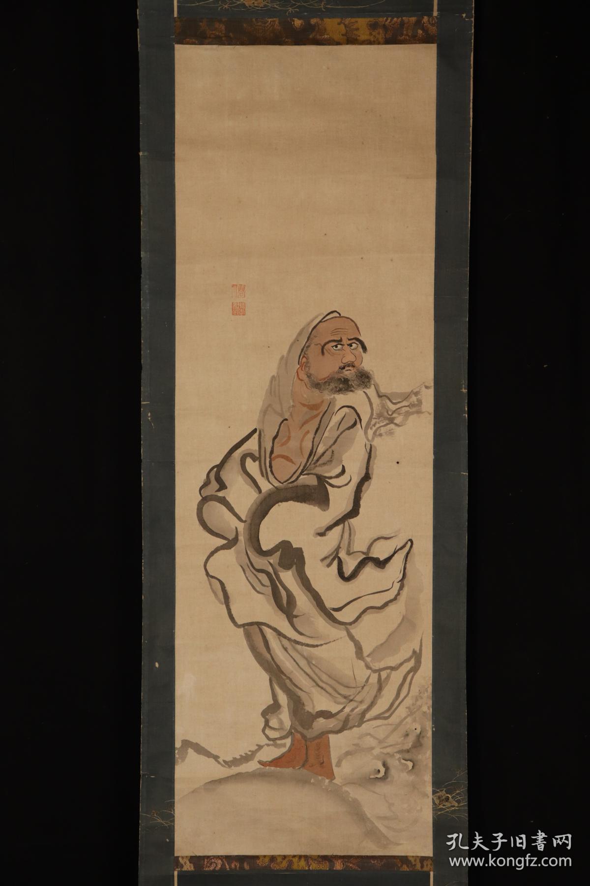 达摩 图 日本回流字画 日本回流书画