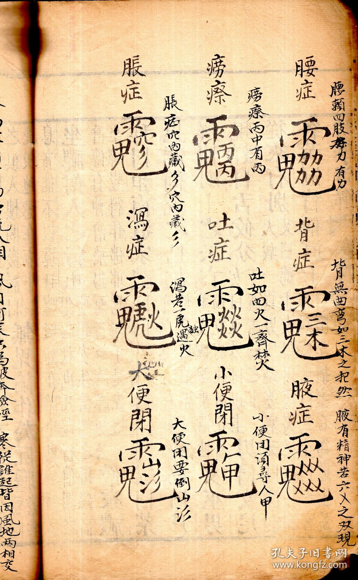 辰州祝由符章秘字-------太极左宫仙翁治万病符诀,书符敕笔纸咒,治