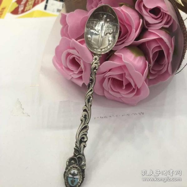 西洋 欧洲古董 800银 茶匙咖啡勺子 13克 11.5cm