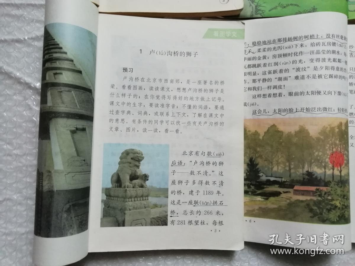 2000年初六年制小学语文课本全套供河南省使用