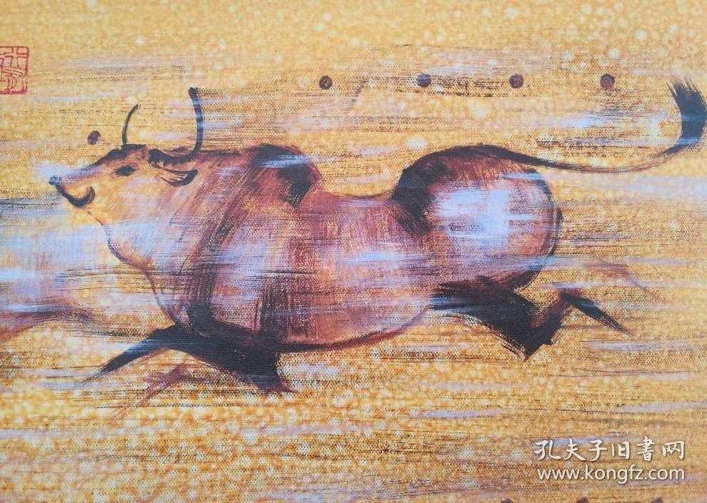 原创油画《牛》纯手绘客厅玄关装饰画壁画挂画风景花卉大气动物